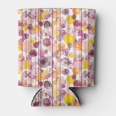 斑点状ストライプのの白 缶クーラー (正面)