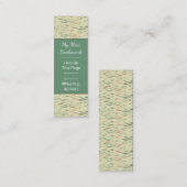 斑点状点々のあるシンプルパターン小マーカー緑 スキニー名刺 (正面/裏面)