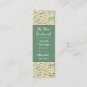 斑点状点々のあるシンプルパターン小マーカー緑 スキニー名刺 (正面)