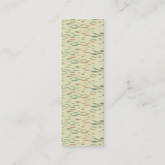 斑点状点々のあるシンプルパターン小マーカー緑 スキニー名刺 (裏面)