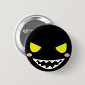 斑点黒い幽霊の頭部 缶バッジ (正面&裏面)