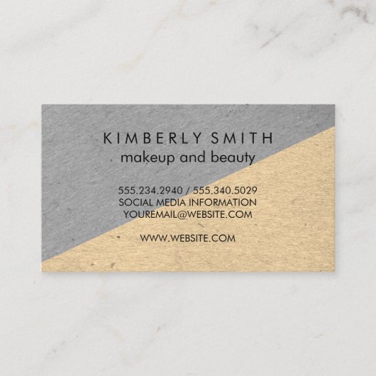 斑点2トーンカラーブロック 名刺 (正面)