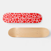 斑点 – 白に赤 スケートボード (横)