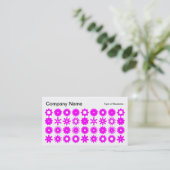 斑点 – 白色のマゼンタ 名刺 (スタンド正面)