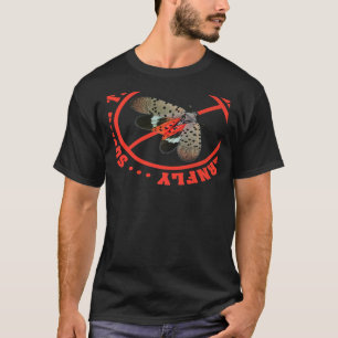 斑状のランテルンフライのハンター侵入害虫を退治させる Tシャツ