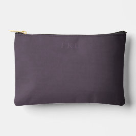 斑状の埃っぽいプラムの繊細なトリプルモノグラム アクセサリーポーチ