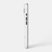 斑状の背景にボホの羽を付カスタムける iPhone 16ケース (左側面)