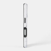 斑状の背景にボホの羽を付カスタムける iPhone 16ケース (右側面)