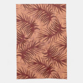 斑状の背葉景に赤茶色の キッチンタオル (縦)