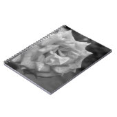 斑状バラ花(BW) ノートブック (左側)