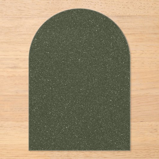 斑状モスグリーンアクリル招待状カスタマイズ-  アクリル招待状 (正面)