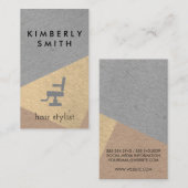 斑状モダンカラーブロックサロン椅子 名刺 (正面/裏面)