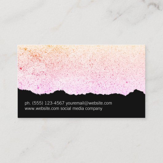 斑状モダン芸術的 名刺 (裏面)