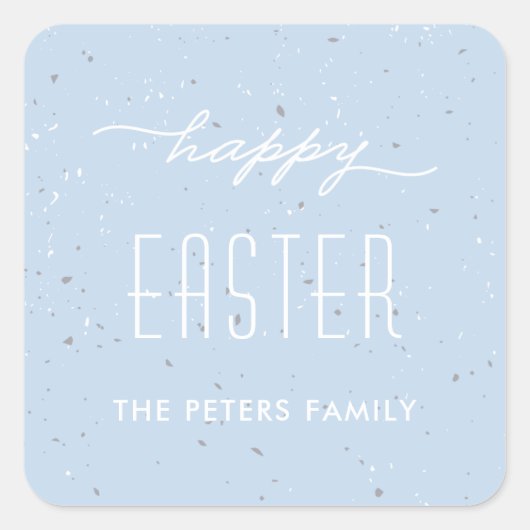 斑状卵イースターステッカー – 空 スクエアシール (正面)