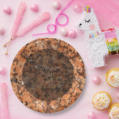 斑状地質ストーンテクスチャサーフェス任意の文字 ペーパープレート (パーティー)