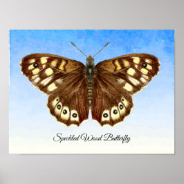 斑状木蝶の水彩画絵画のポスター ポスター
