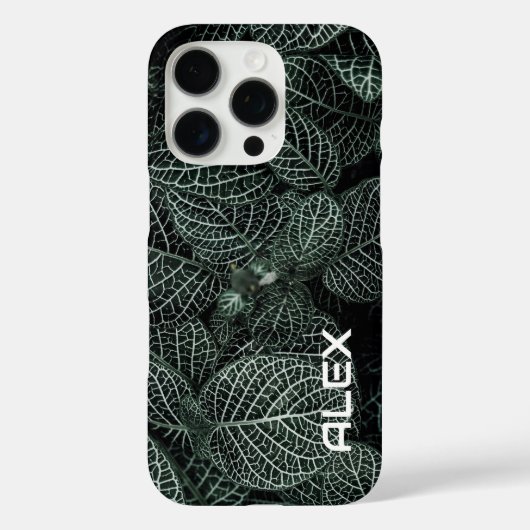 斑状葉 – 白い濃離れ色緑 Case-Mate iPhoneケース (裏面)