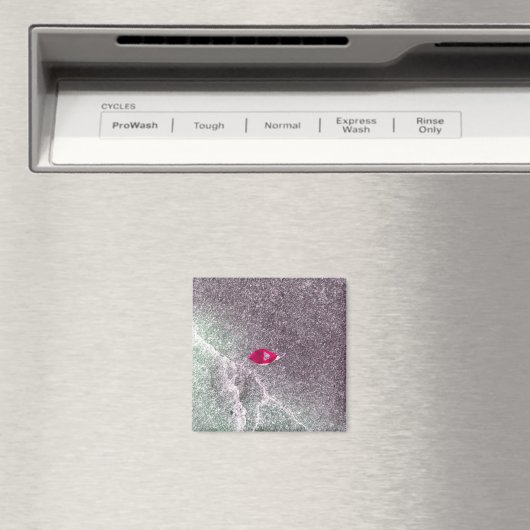 斑砂の赤い葉 マグネット (インサイチュ (食洗機))