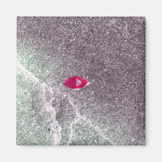 斑砂の赤い葉 マグネット