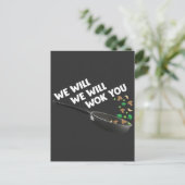 料理おもしろいアジア料理フードプン調理師ウォークシェフ ポストカード (スタンド正面)