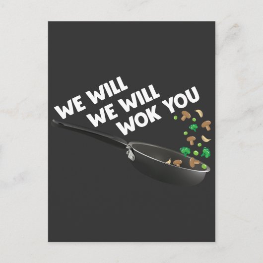 料理おもしろいアジア料理フードプン調理師ウォークシェフ ポストカード (正面)