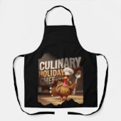 料理おもしろいホリデーターキーシェフ エプロン (正面)
