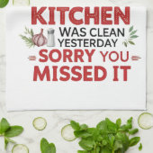 料理おもしろい引用文 キッチンタオル (折り畳み)