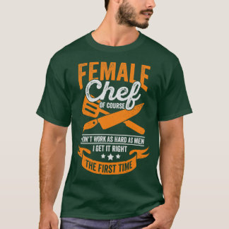 料理おもしろい料理女の子ギフト Tシャツ