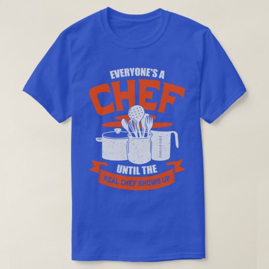 料理おもしろい職業シェフギフト Tシャツ (デザイン正面)