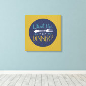 料理おもしろいwhat theフォークレトロキッチンアート キャンバスプリント (インサイチュ (ウッドフロア))