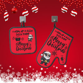 料理がホリーストームレッドすてき・クリスマス | 鍋つかみ&鍋敷きセット