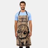 料理だ!ハイランド牛 エプロン (着用した状態)