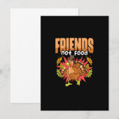 料理ではない ベジタリアン 感謝祭 ヴィーガン 招待状 (正面/裏面)