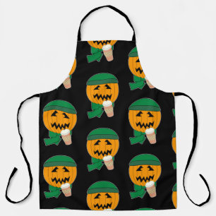 料理とカボチャのヒップスタージャックハロウィーン エプロン