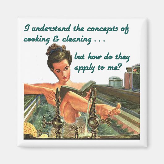 料理とクリーニングのコンセプト磁石 マグネット (正面)