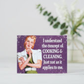 料理とクリーニング ポストカード (スタンド正面)