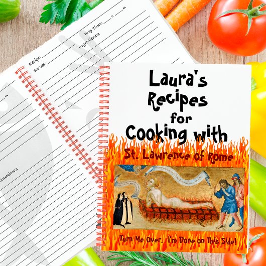 料理とセントローレンス・オブ・ローマ(M 022)レシピ ノートブック