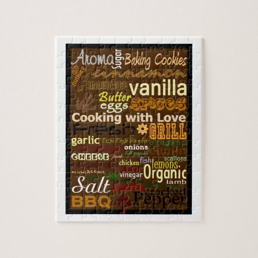 料理とラブワードアートパズル ジグソーパズル (縦)