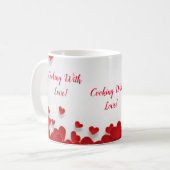 料理とラヴハートマグ コーヒーマグカップ (正面左)