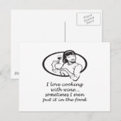 料理とワイン ポストカード (正面/裏面)