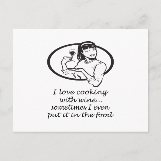 料理とワイン ポストカード (正面)