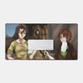 料理と恐竜 デスクマット (キーボード&マウス)