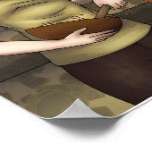 料理と恐竜 ポスター (角)