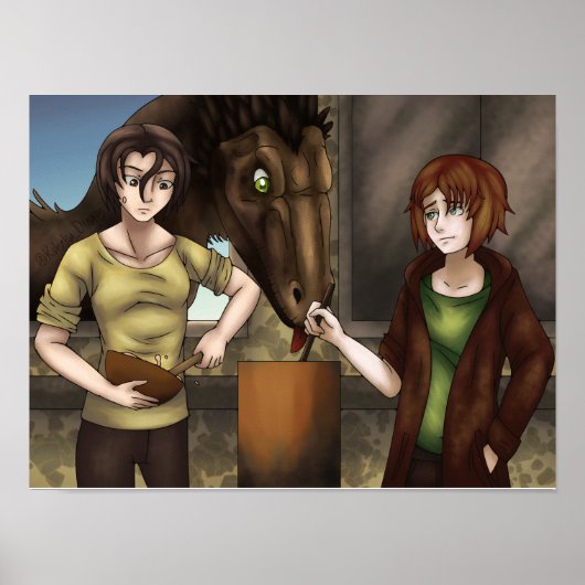 料理と恐竜 ポスター (正面)