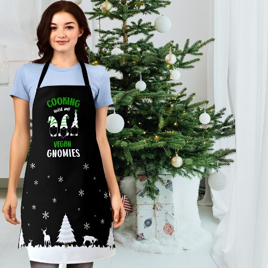 料理と私のビーガングノーミー、ビーガンキッチンエプロン エプロン
