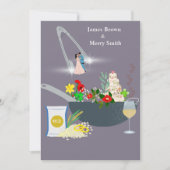 料理のおいしい愛の結婚儀式 招待状 (正面)