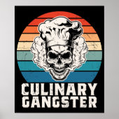料理のおもしろいギャングのワードアート ポスター (正面)