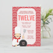 料理のシェフの台所誕生日の招待 招待状 (スタンド正面)