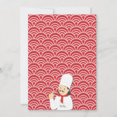 料理のシェフの台所誕生日の招待 招待状 (裏面)