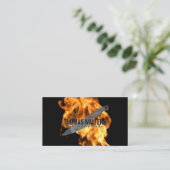 料理のシェフナイフ | 火 名刺 (スタンド正面)